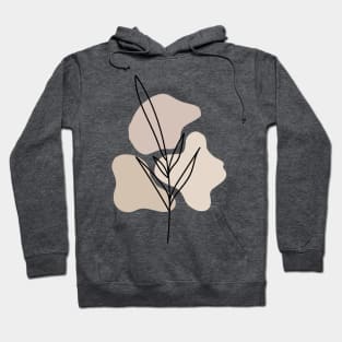 Modern Minimalist Simple Abstract Pastel Pink Flower Art Hoodie